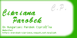 cipriana parobek business card